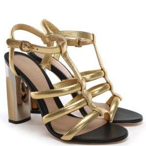 Alexander McQueen gold sandals worn once